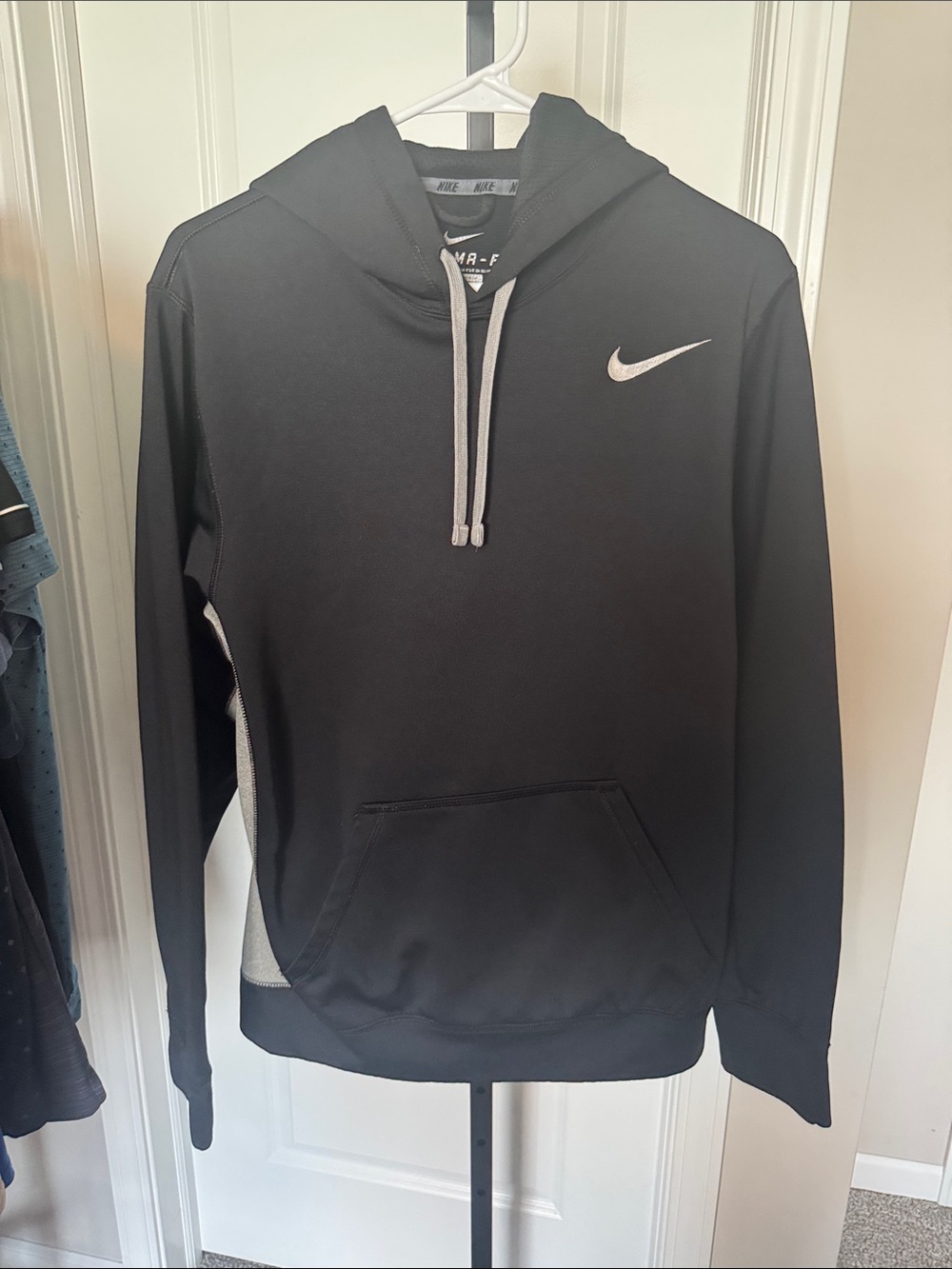 Nike Black Hoodie with Gray Accents